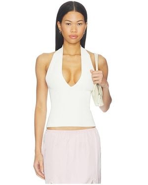 DL1961 Halter Top - White