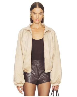 Lovers + Friends Cody Faux Suede Bomber - Natural