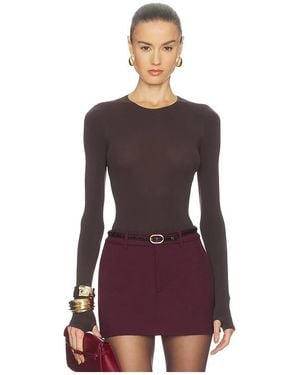 Commando Ballet Crewneck Bodysuit - Purple