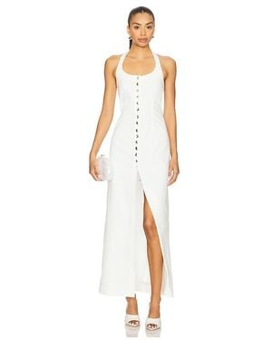 SELMACILEK Button Detail Midi Dress - White