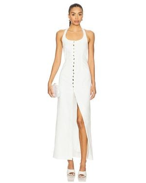 SELMACILEK Button Detail Midi Dress - White
