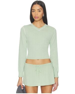 Frankie's Bikinis Eli Knit Jumper - Green