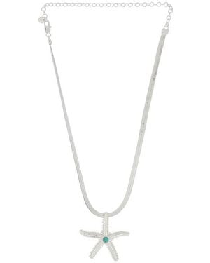 Ettika Mermaid Cove Starfish Pendant Necklace - White