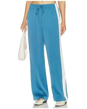 Jonathan Simkhai Nolan Satin Side Striped Pant - Blue