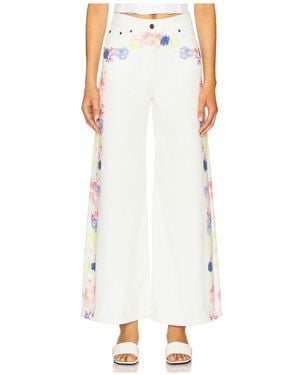 MSGM Printed Wide Leg Pants - ホワイト