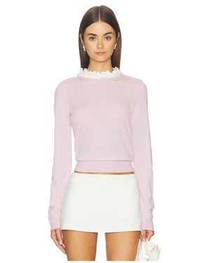 Self-Portrait Flower Light Knit Jumper - White