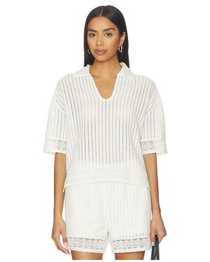 AllSaints Oberteil Elma Crochet - Weiß