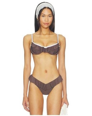 WeWoreWhat Lace Ruffle Bandeau Top - Multicolor