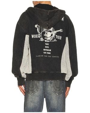 TRUE RELIGION Zip Up Hoodie - Black