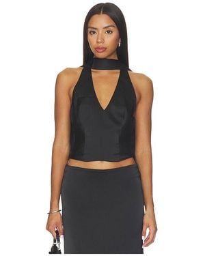 Lioness Front Row Halter Top - Black