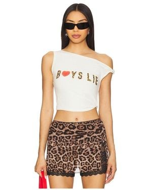 Boys Lie The Caitlyn Coded Twisted Tank Top - White