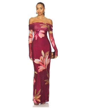 PATBO Delicata Tulle Maxi Dress - Red