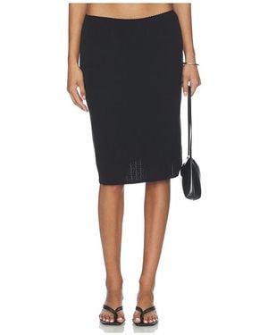 Leset Pointelle Skirt - Black