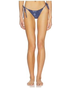 superdown Amadee Tie Bikini Bottom - Blue