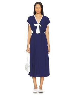 Sleeper Midi-Kleid Bow Satin - Blau