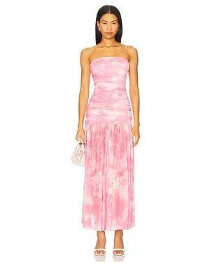 Bardot Solana Mesh Maxi Dress - Pink