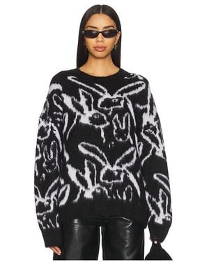 MSGM Strick Sketched Bunnies - Schwarz