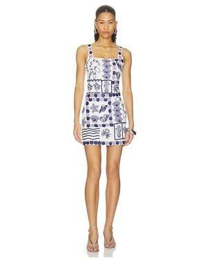Oceanus Marie Sea Full Beaded Dress - Blue