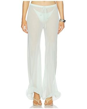 Shani Shemer Pantalón Pierna Ancha Frankie En Color Hierbabuena Talla (También En Xs, S, M) - Blanco