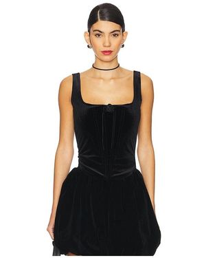ZEMETA Night Rose Velvet Corset - Black