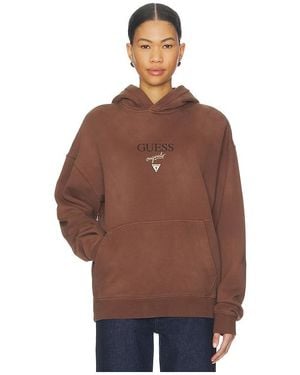 Guess Baker Logo Hoodie - Brown