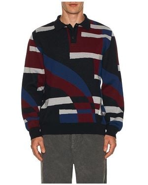 by Parra Strickpolo Vertical Forest - Blau