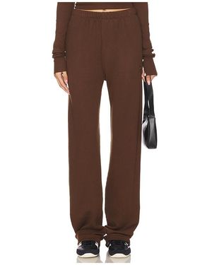 ÉTERNE Straight Leg Sweatpant - Brown