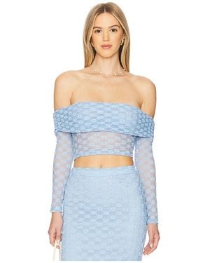 Bardot X Revolve Adoni Off The Shoulder Top - Blue