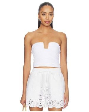 Susana Monaco Wire Gathered Tube Top - White