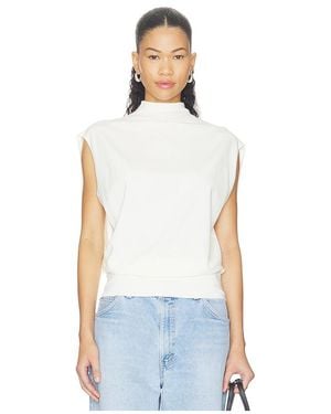 Jonathan Simkhai Juli Draped Cape Top - White