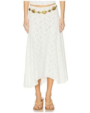Lioness Tidal Midi Skirt - White