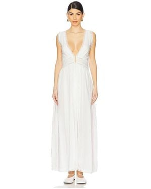 SWF Pinafore Maxi Dress - White