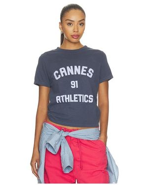 DEPARTURE Cannes 91 Athletics Boxy Tee - Blue