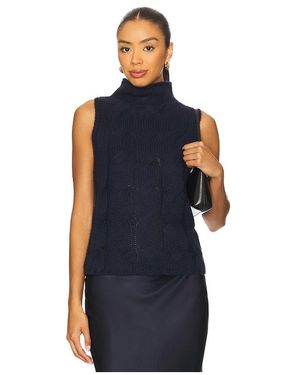 SABLYN Salvia Sleeveless Cable Turtleneck Jumper - Blue