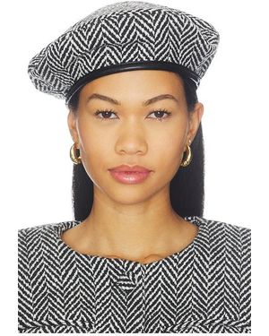 Naked Wardrobe Suiting Chevron Beret - Black
