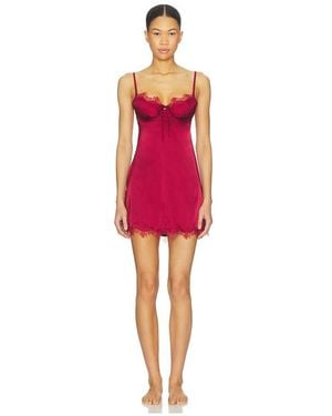KAT THE LABEL Sorrento Slip Dress - Red