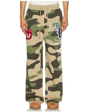 TRUE RELIGION Logo Patch Baggy Sweats - Green