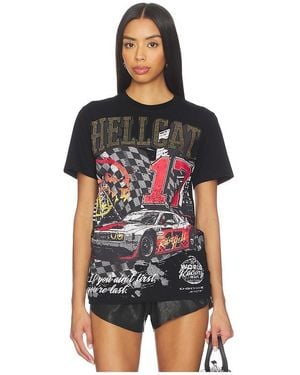 Reason Dodge Hellcat Rhinestone Tee - Black