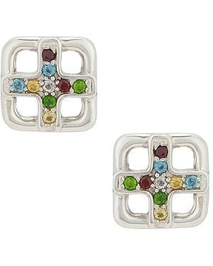 MAPLE Cross Earrings - Metallic