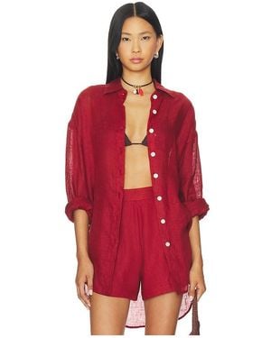 Vitamin A Playa Boyfriend Shirt - Red