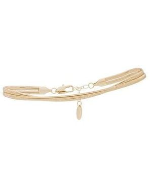 Ettika Slinky Snake Double Chain Anklet - Metallic
