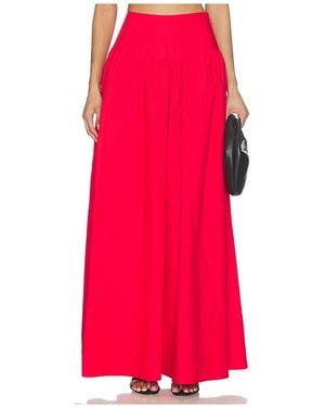 Susana Monaco Drop Waist Skirt - Red