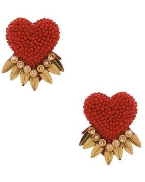 Deepa Gurnani Pendientes Danika En ,Metallic Talla - Rojo