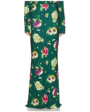 Norma Kamali Obie Long Skirt - Green