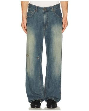we11done Piercing Denim Jeans - Blue