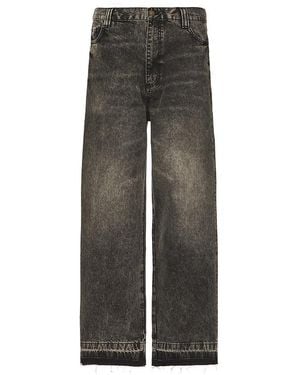 BOILER ROOM Printed 5 Pocket Jeans - Gray