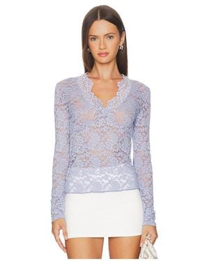 Free People All Day Lace Long Sleeve - White