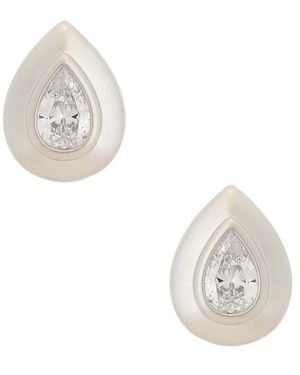 Shashi Carson Stud Earrings - White