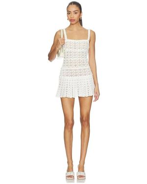 Tularosa Bonnie Open Stitch Mini Dress - White