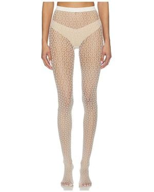 Wolford Medias Daisy En Color Crema Talla (También En Xs, S, M) - Neutro